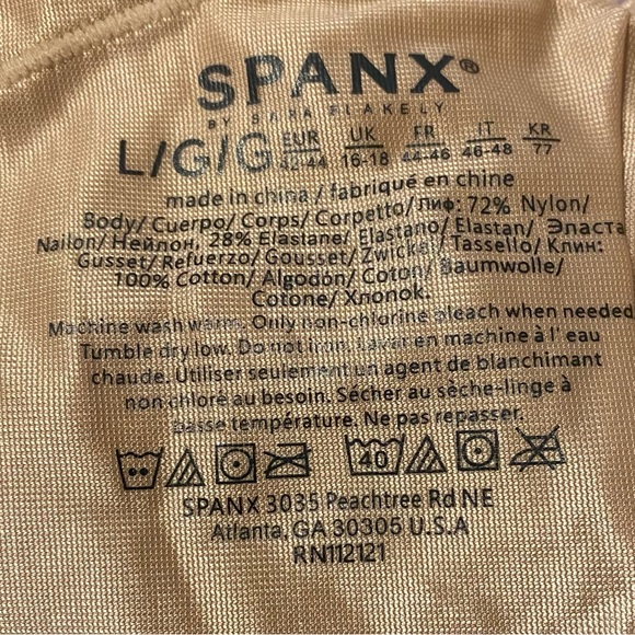 Spanx Bodysuit. Nude. New with tags. Large. - Picture 2 of 4